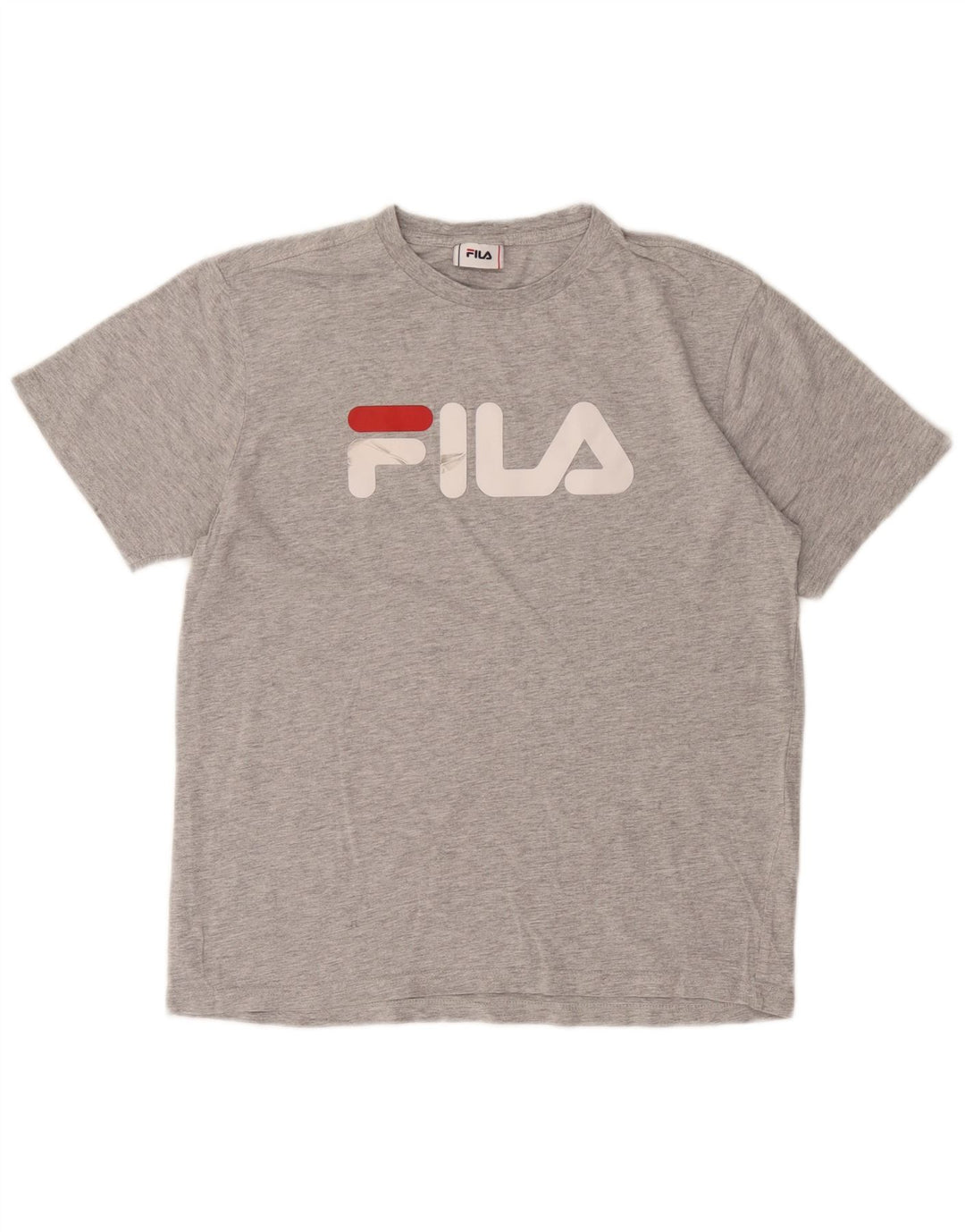 Tricou grafic Fila pentru bărbați Top Medium Gri Bumbac