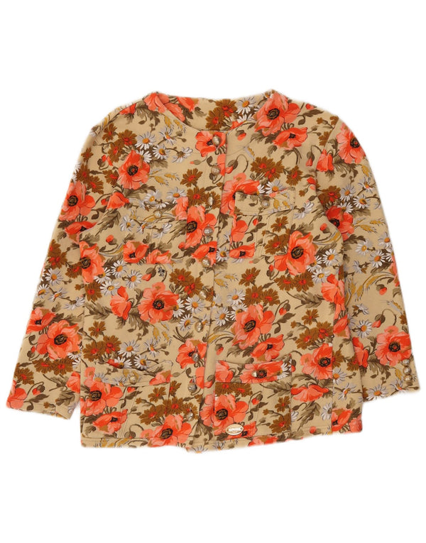 Jachetă vintage pentru femei IT 42 Bumbac Floral Multicolor Mediu