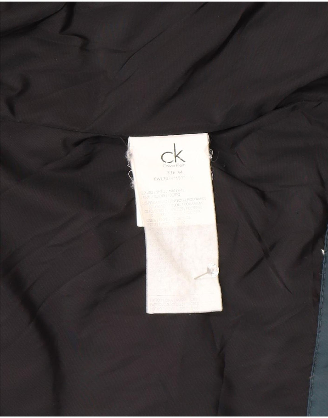 Jachetă căptușită pentru femei Calvin Klein IT 44 Poliamidă verde medie