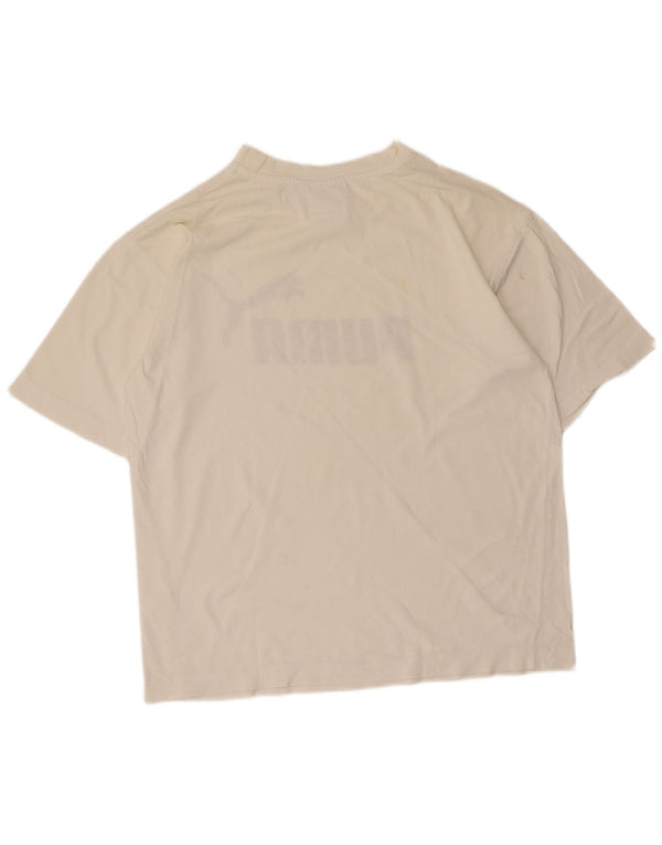 Tricou grafic Puma pentru bărbați Top mic, alb, bumbac