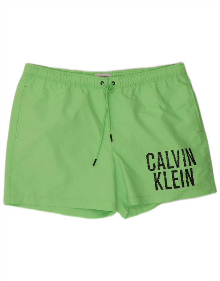 Pantaloni scurți de înot grafic CALVIN KLEIN pentru bărbați 2XL poliester verde