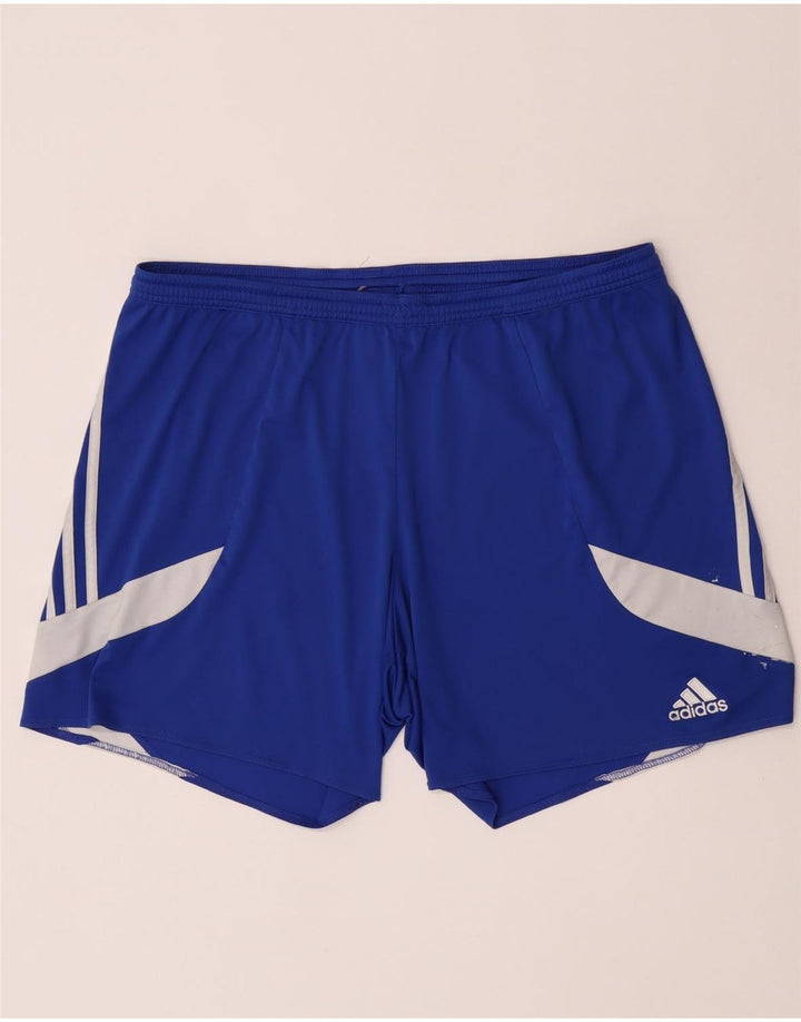 Pantaloni scurți sport pentru bărbați Adidas XL, albastru, poliester color bloc