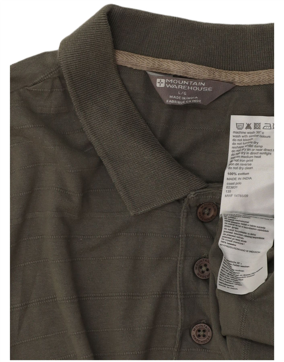 Tricou polo pentru bărbați Mountain Warehouse, bumbac kaki mare