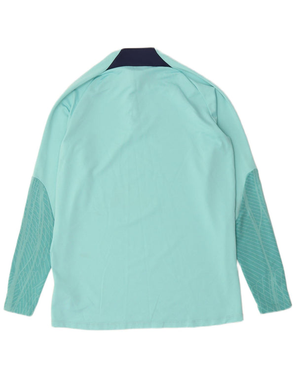 Top de trening Nike Dri Fit, cu fermoar și gât, pentru femei, Marea Britanie 16 Turcoaz