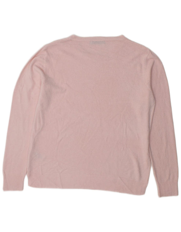 Pulover pentru femei Marks & Spencer, cu gât de barca, UK 14, mare, roz acrilic