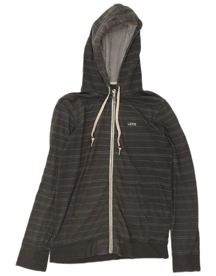 Pulover Vans pentru bărbați, cu fermoar, bumbac cu dungi mici, gri