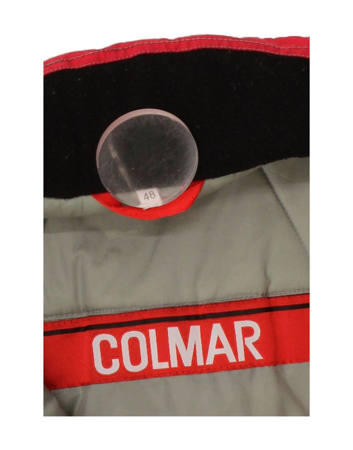 COLMAR Mens Padded Jacket IT 48 Medium Red Colourblock Vintage Colmar and Second-Hand Colmar from Messina Hembry 