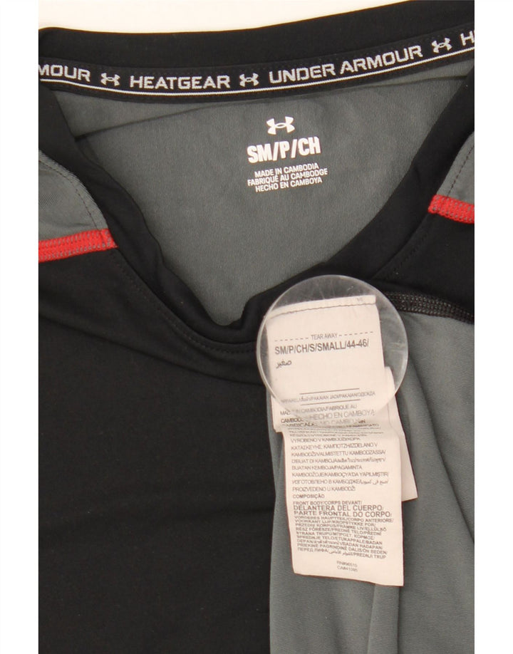 Tricou Under Armour pentru bărbați Top mic, negru, poliester color bloc