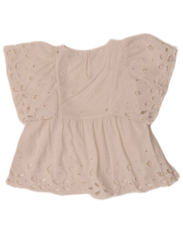 Bluza Zara Fete Top 6-7 Ani Bumbac Alb