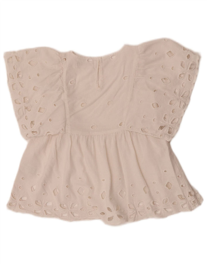 Bluza Zara Fete Top 6-7 Ani Bumbac Alb