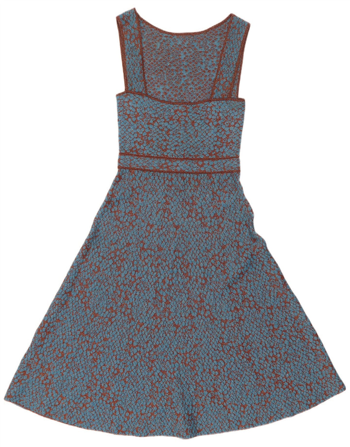 Rochie A-Line fără mâneci Missoni pentru femei IT 42 Poliamidă cu pete albastre medii