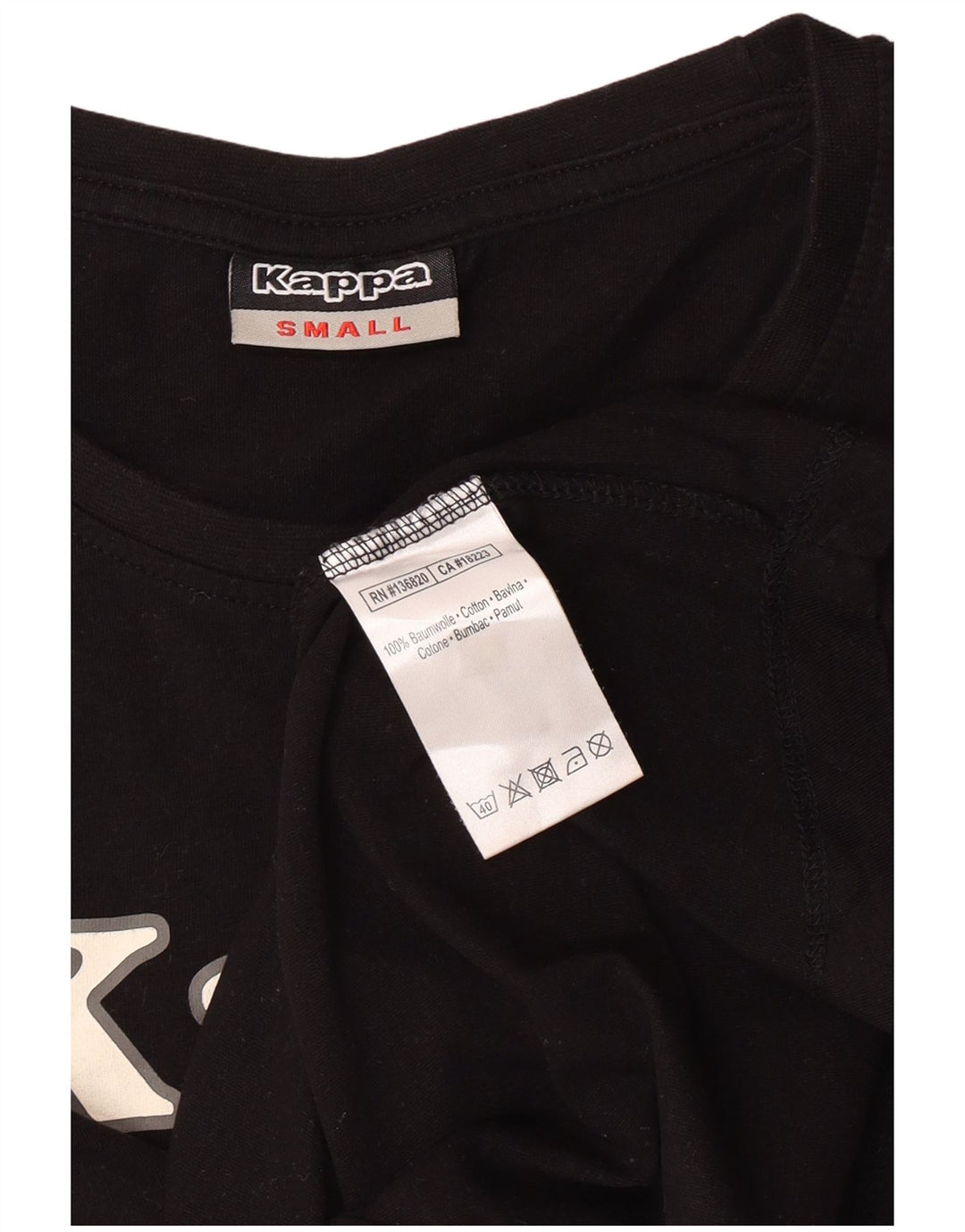 Tricou grafic KAPPA pentru femei Top UK 10 Small Black Bumbac