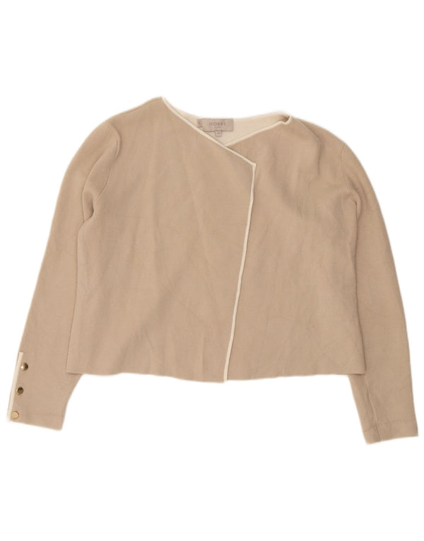 Pulover cardigan deschis pentru femei Hobbs UK 14 Medium Beige Viscose