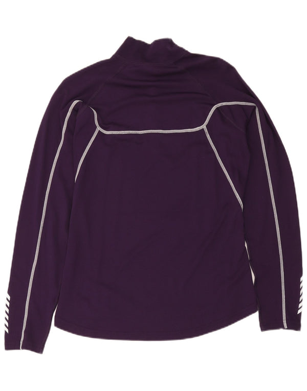 Top de trening Helly Hansen pentru femei, cu fermoar, cu gât, pulover, UK 18 XL, violet