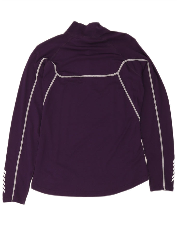 Top de trening Helly Hansen pentru femei, cu fermoar, cu gât, pulover, UK 18 XL, violet