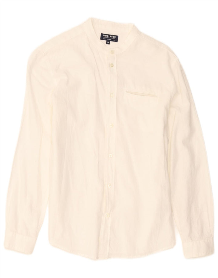 Cămașă Woolrich pentru femei UK 12 Medium White Bumbac