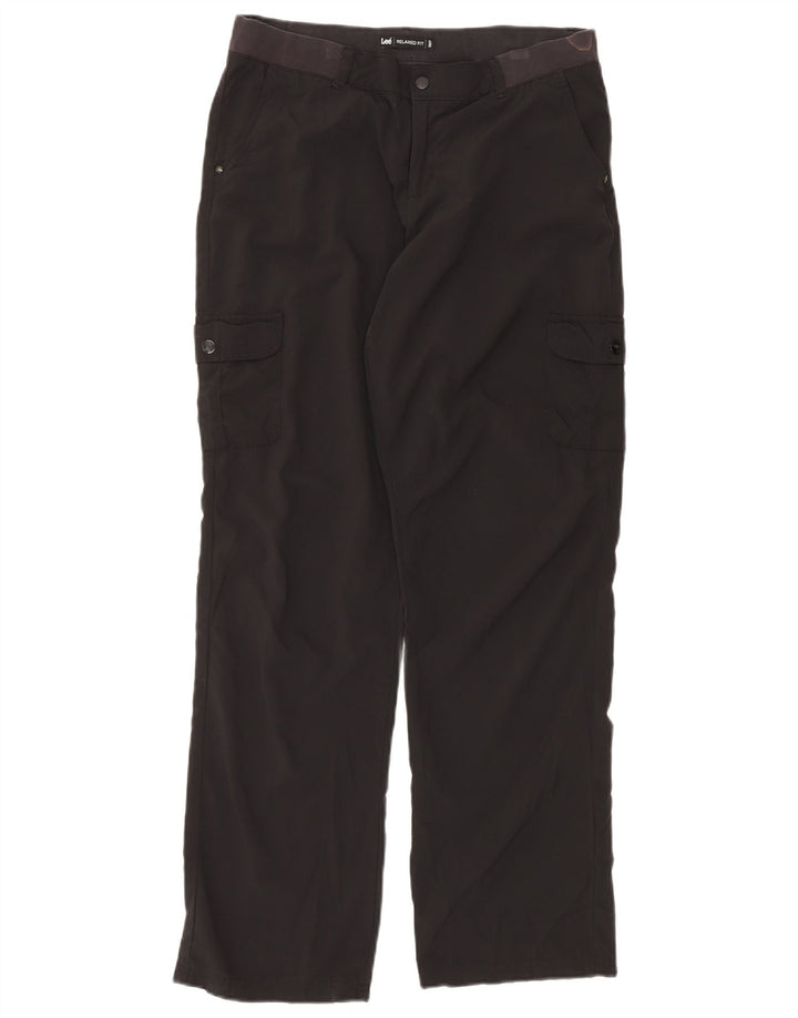 Pantaloni cargo pentru femei Lee, cu croiala relaxată, US 8 Medium W32 L32 Poliester negru