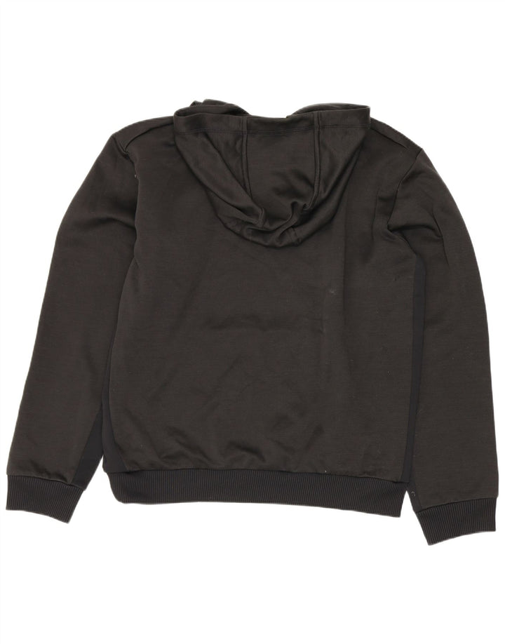 Pulover cu glugă grafic Adidas pentru bărbați, poliester mediu negru