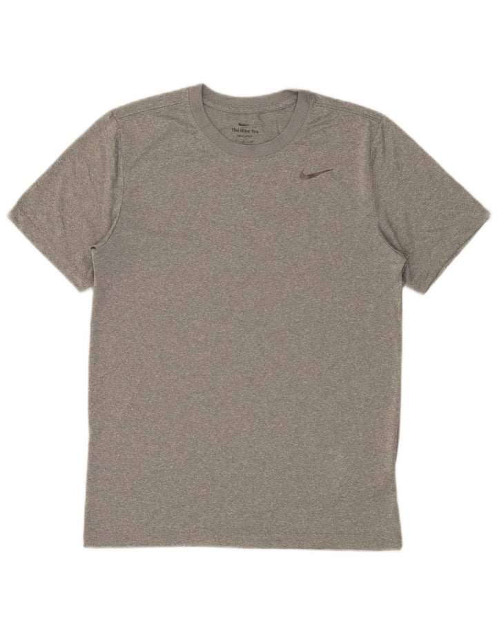 Tricou Nike Dri Fit pentru bărbați Top mic, gri, poliester cu pături