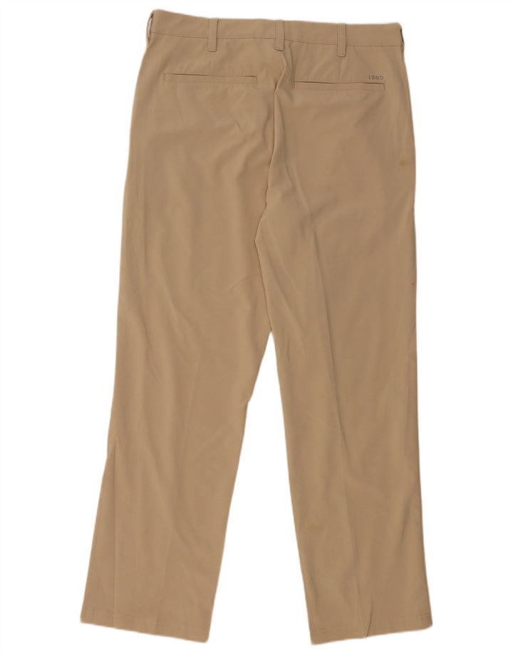Pantaloni chino drepti pentru femei Izod L32 L30 poliester bej