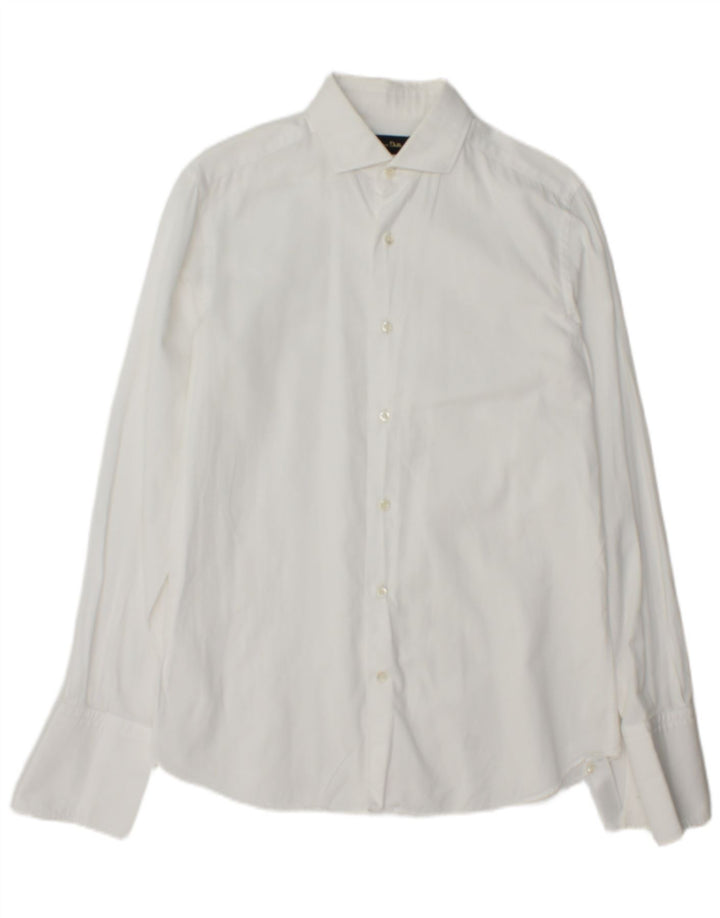 Cămașă Massimo Dutti Bărbați Slim Fit Mărimea 39 15 1/2 Medium Alb