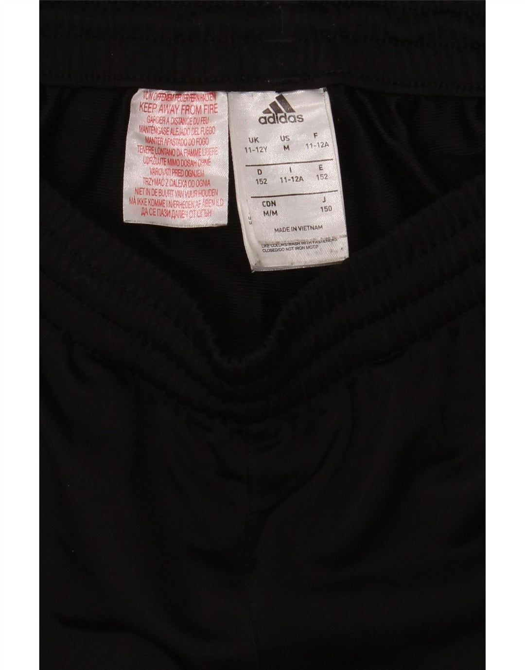 Pantaloni de trening Adidas baieti 11-12 ani poliester negru