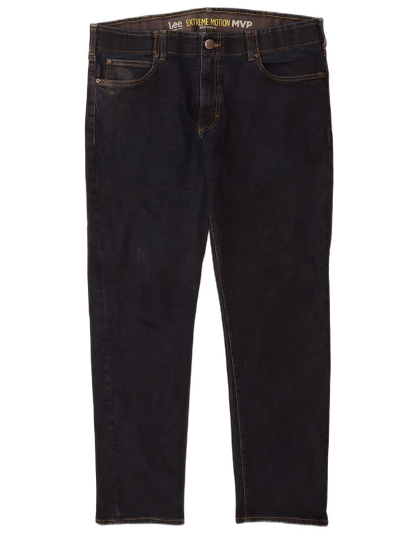 Blugi conici Lee Extreme Motion pentru bărbați, cu tăiere subțire, L40 L32, bumbac bleumarin