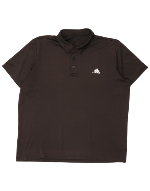 Adidas Mens Climalite Polo Shirt XL Black Polyester
