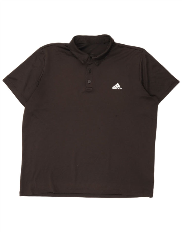 Tricou polo Adidas Climalite pentru bărbați XL, poliester negru