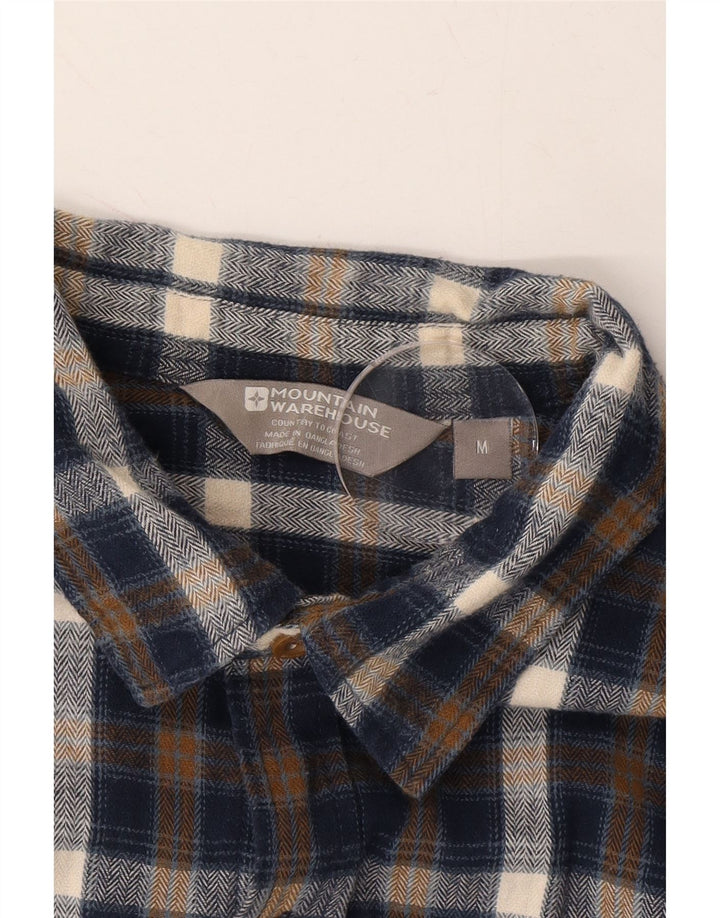 MOUNTAIN WAREHOUSE Mens Flannel Shirt Medium Navy Blue Check Cotton Vintage Mountain Warehouse and Second-Hand Mountain Warehouse from Messina Hembry 