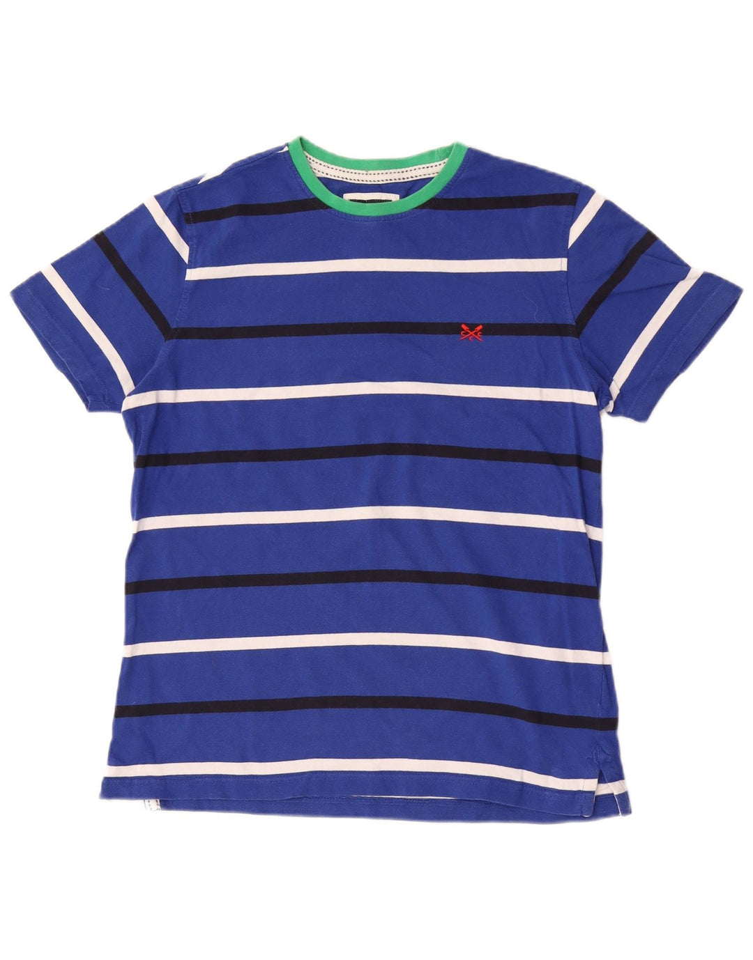 Crew Clothing Tricou Bărbați Top Mediu Albastru Bumbac cu dungi