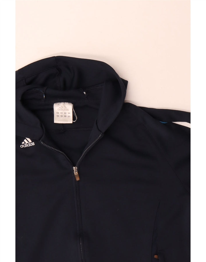 Pulover Adidas Climalite Zip pentru bărbați, mic, albastru, poliester