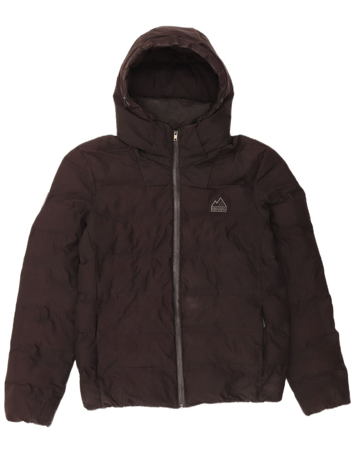 Jachetă căptușită cu glugă Superdry pentru bărbați UK 40 Poliester negru mare