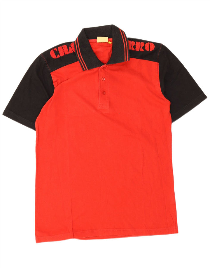 Cămașă polo Charro pentru bărbați, mare, roșu, color block, bumbac