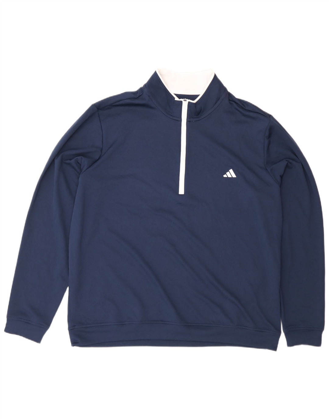 Hanorac pentru bărbați Adidas, cu fermoar, cu gât, XL, poliester bleumarin