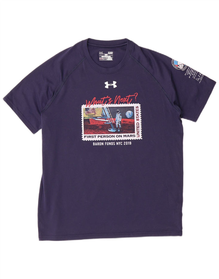 UNDER ARMOUR Tricou grafic largi pentru bărbați Top mic poliester bleumarin