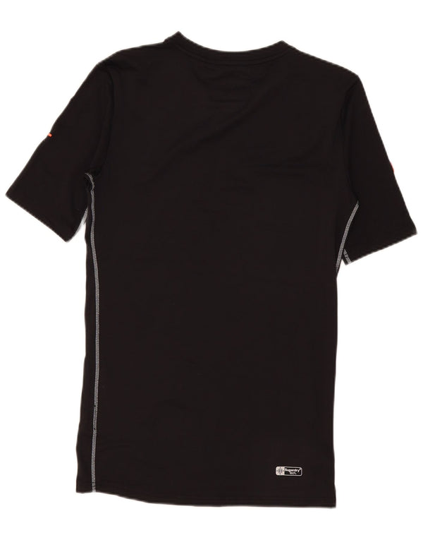Tricou grafic Superdry pentru bărbați Athletic Fit Top mic, negru, poliester sport