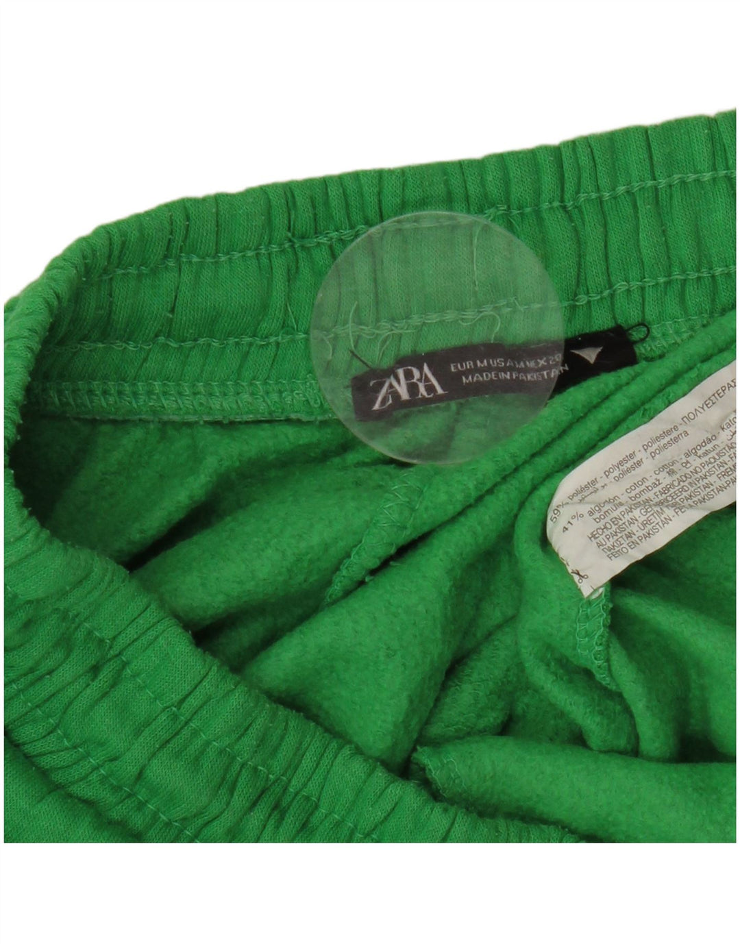 Pantaloni de trening pentru femei Zara Joggeri UK 14 Poliester verde mediu