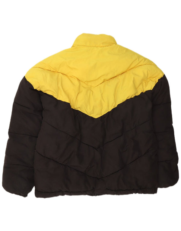 Urban Outfitters Mens Padded Jacket UK 42 XL Yellow Colourblock Polyester