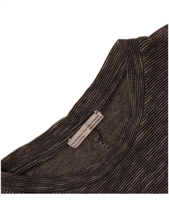 Top pentru femei Zara cu mâneci 3/4 UK 14 Medium Gri Pete