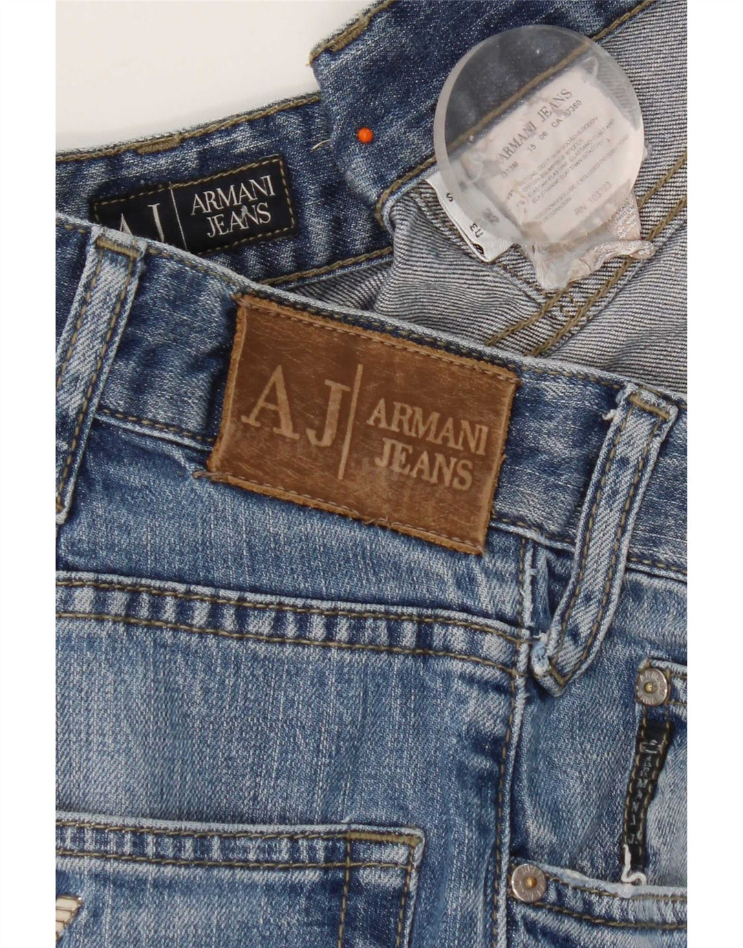 Blugi drepti pentru bărbați Armani W32 L31 Bumbac albastru