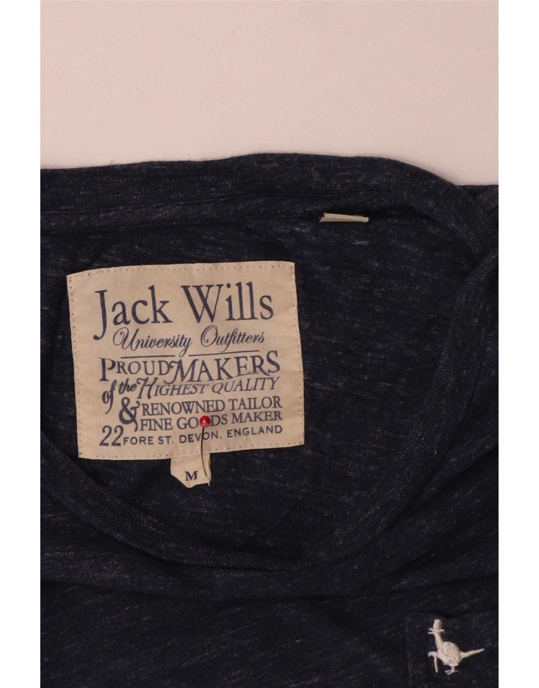 Tricou Jack Wills pentru bărbați Top mediu din bumbac cu pete albastru bleumarin