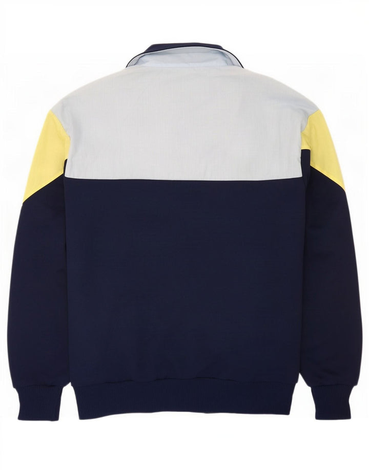 Jachetă de trening vintage pentru bărbați IT 54 XL, albastru bleumarin, color block