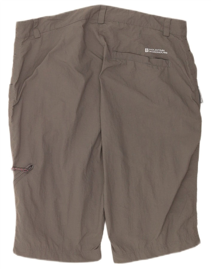 Mountain Warehouse Pantaloni scurti cargo pentru femei UK 14 Large W34 Nylon gri