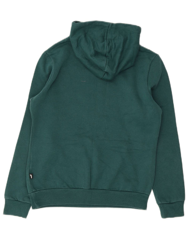 Pulover cu capota cu grafic Puma pentru femei UK 10 mic, verde, bumbac
