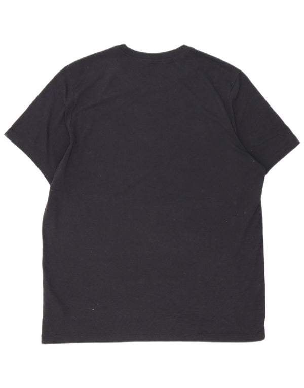 Tricou grafic Nike Dri Fit pentru bărbați Top mare din poliester negru