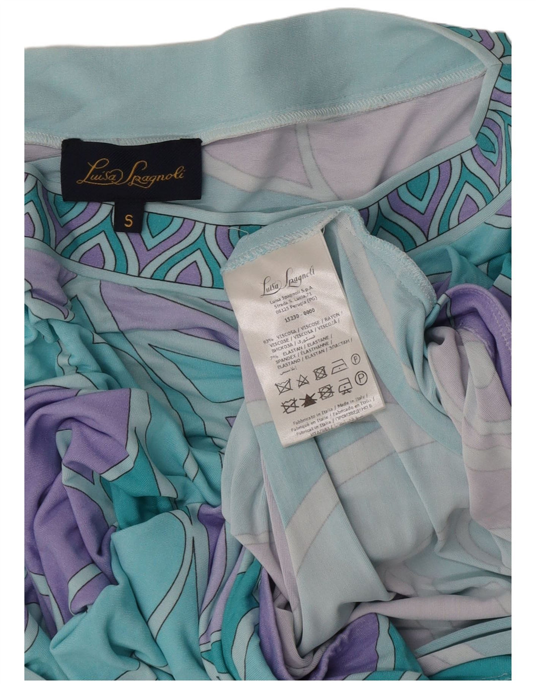 Rochie tunică cu model abstract pentru femei Luisa Spagnoli UK 10 Mic Multicolor