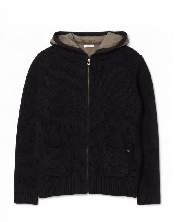 Cardigan cu glugă pentru bărbați Liu Jo, 2XL, acrilic, albastru bleumarin