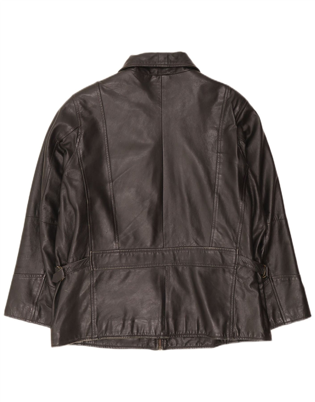 Jachetă de piele vintage pentru femei UK 18 XL din piele neagră