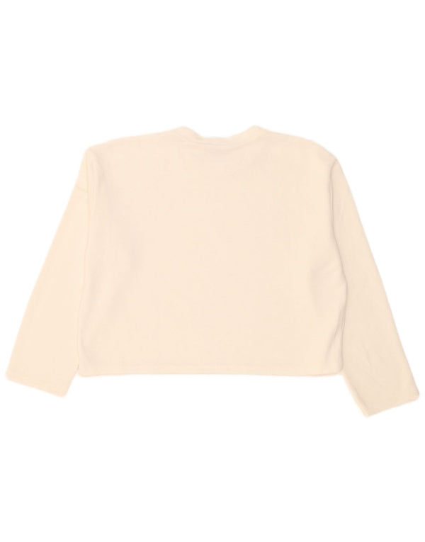 Top supradimensionat pentru femei Zara cu mânecă lungă UK 14 Medium White